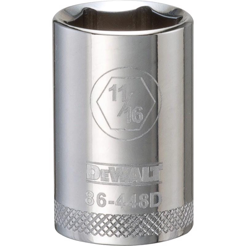 Dewalt DWMT86448OSP 11/16 in. X 1/2 in. drive SAE 6 Point Socket 1 pc