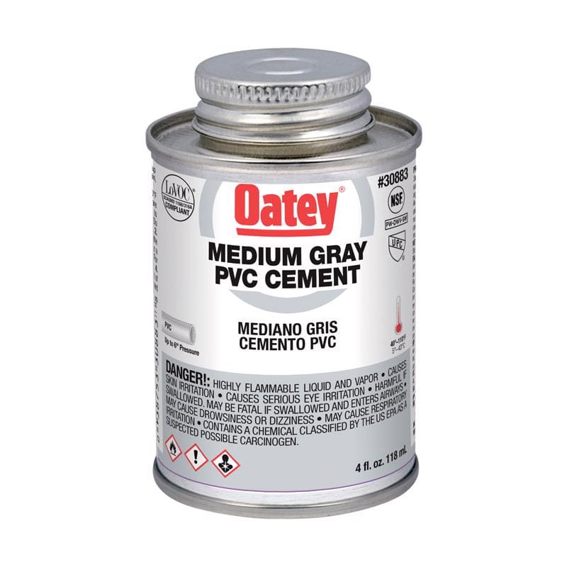Oatey 30883 Gray Cement For PVC 4 oz