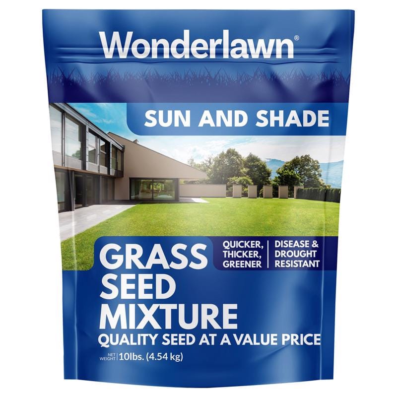 Wonderlawn 12141 Mixed Sun or Shade Grass Seed 10 lb