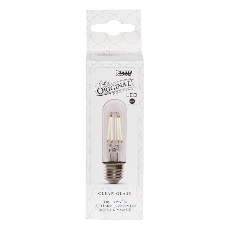 Feit T10/CL/VG/LED T10 E26 (Medium) LED Bulb Soft White 40 Watt Equivalence 1 pk