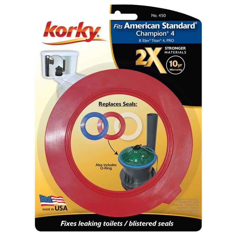 Korky 450BP Flush Valve Seal 0.3 in. Red Rubber For American Standard