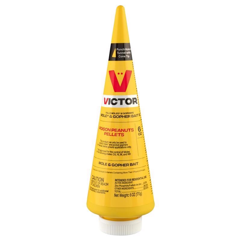 Victor M6006 Toxic Peanut-Flavored Poison Peanuts Pellets For Gophers and Moles 6 oz