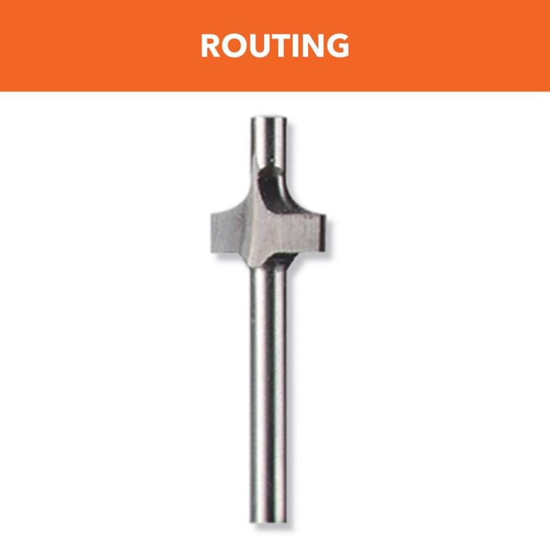 Dremel 615 1/8 in. D X 1/8 in. X 2-3/4 in. L High Speed Steel 2-Flute Corner Rounding Router Bit