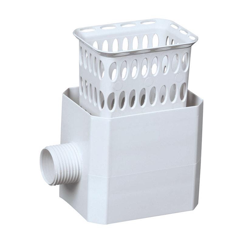 Amerimax 37042 2.5 in. H X 4.25 in. W X 4.75 in. L White Plastic Rainwater Colander