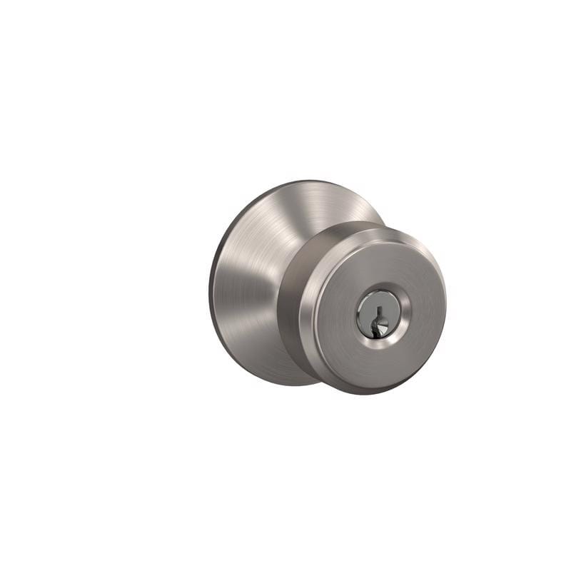 Schlage F51VBWE619 Bowery Satin Nickel Entry Knobs 1-3/8 in.