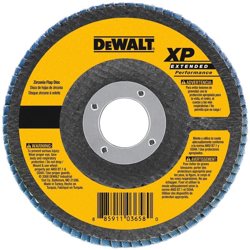 Dewalt DW8252 XP 4-1/2 in. D X 7/8 in. Zirconia Aluminum Oxide Flap Disc 80 Grit 1 pc