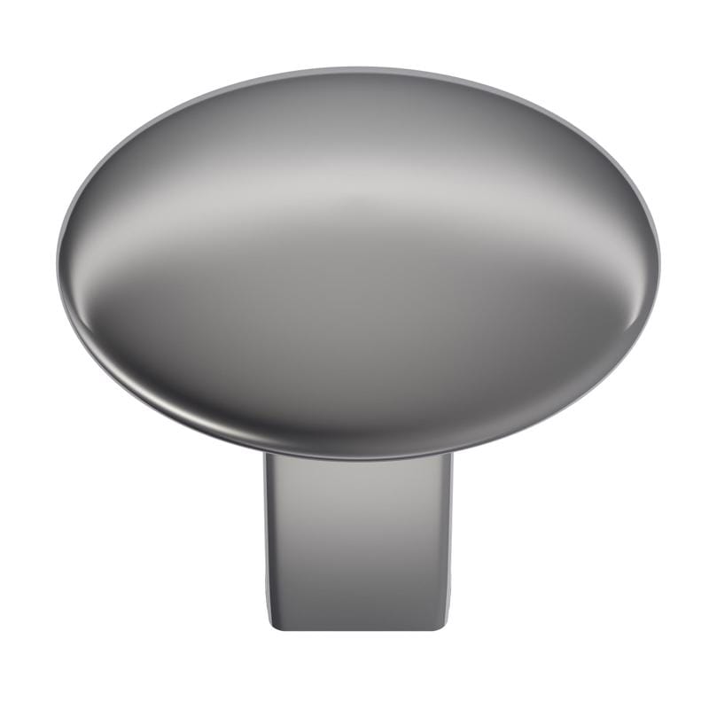Amerock BP5536226 Riva Contemporary Oval Cabinet Knob 1-1/4 in. D 1-1/16 in. Polished Chrome 1 pk