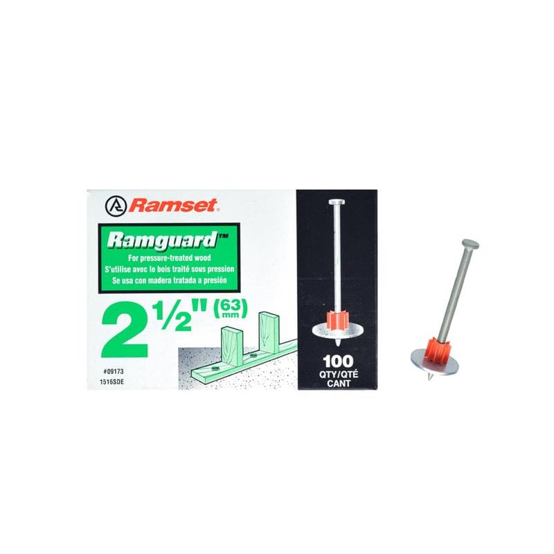 Ramset 09173 .3 in. D X 2-1/2 in. L Steel Flat Head Drive Pin with Washer 100 pk
