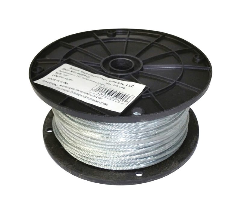 Baron 695910 1/8 in. D X 500 ft. L Galvanized Steel Cable