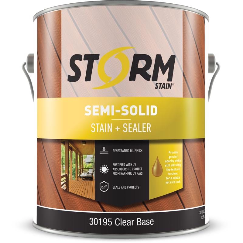 Storm System 30195-1 Semi-Solid Tintable Clear Oil-Based Penetrating Oil Exterior Stain 1 gal