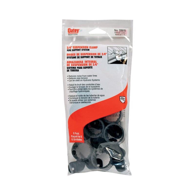 Oatey 33915 3/4 in. Gray Polypropylene Suspension Pipe Clamps
