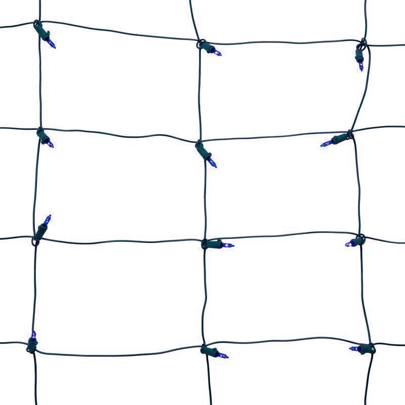 Celebrations RNT100BLA Classic LED T5 Blue 100 ct Net Christmas Lights 4 ft.