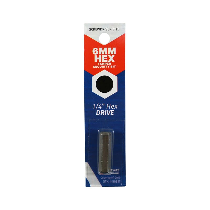 Best Way Tools B86817 Hex 6 mm X 1 in. L Tamper-Proof Security Bit Carbon Steel 1 pc