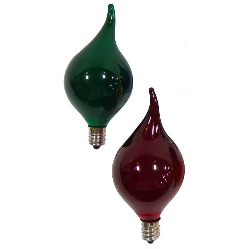 Celebrations G452RDGRA Incandescent G45 Green/Red 2 ct Replacement Christmas Light Bulbs 0.08 ft.