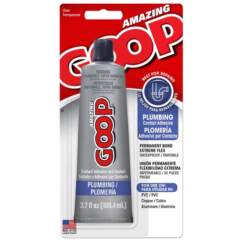 Amazing GOOP 150011 Clear Adhesive and Sealant For PVC 3.7 oz