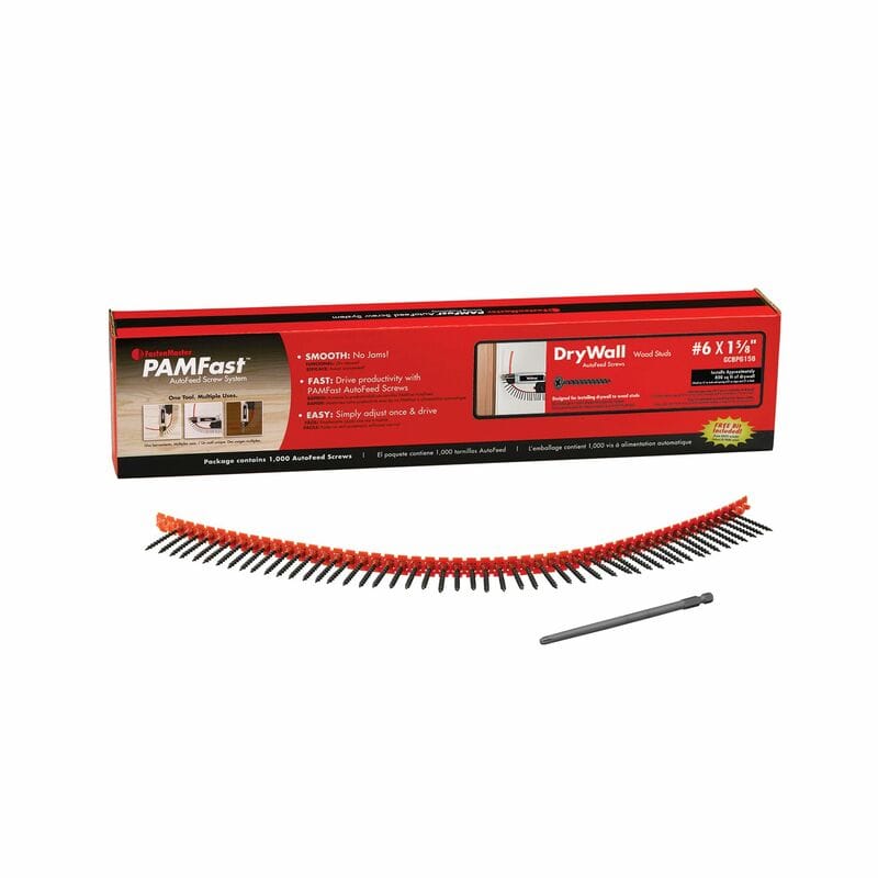 FastenMaster SD-28-GCBP6158 PAMFast No. 6 X 1-5/8 in. L Phillips Coarse Collated Drywall Screws 1000 pk