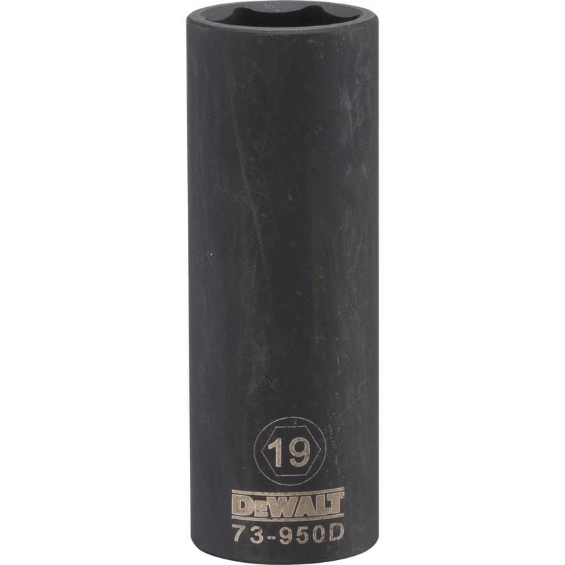 Dewalt DWMT73950OSP 19 mm X 1/2 in. drive Metric 6 Point Deep Impact Socket 1 pc