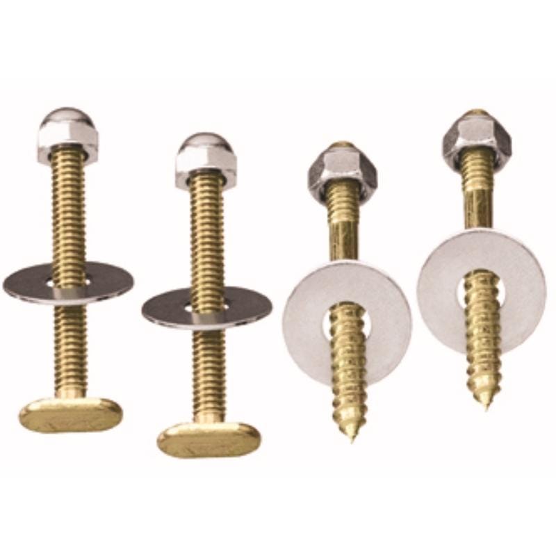 Plumb Pak PP835-16 Toilet Bolts Set Plated Brass For Universal