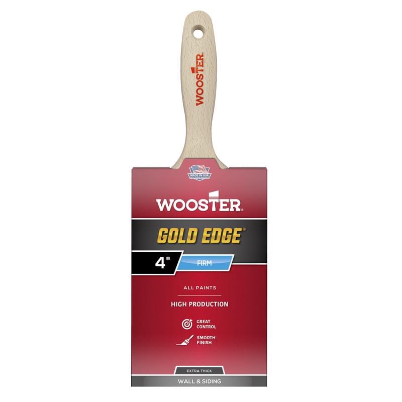 Wooster 5237-4 Gold Edge 4 in. Firm Straight Paint Brush