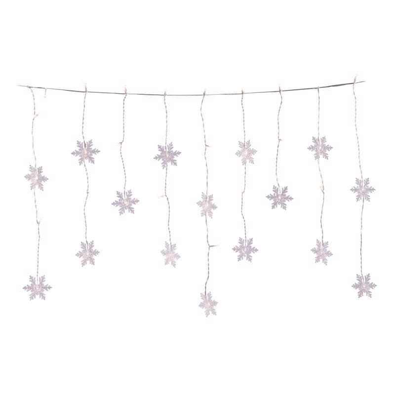 Celebrations 21-05005A Window Snowflake LED Rice Warm White 37 ct String Christmas Lights 3 ft.