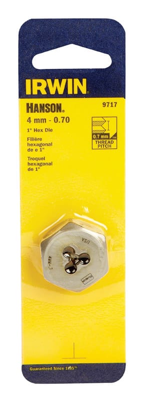 Irwin 9717 Hanson Metric 4 - 0.70 mm Hexagon Die