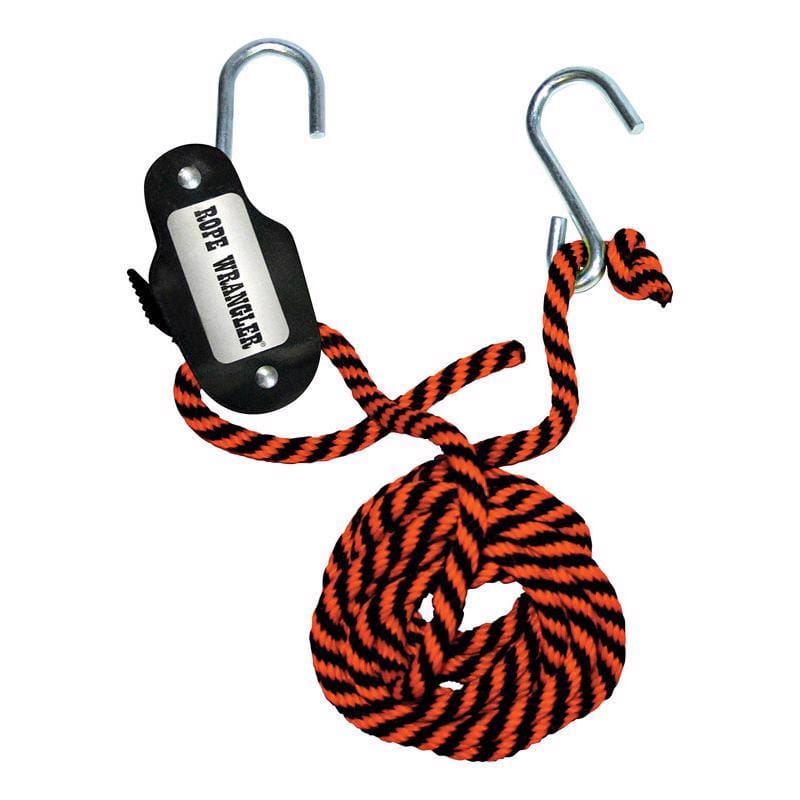 Keeper 07007 Rope Wrangler 3/8 in. W X 16 ft. L Black/Orange Tie Down 250 lb 1 pk