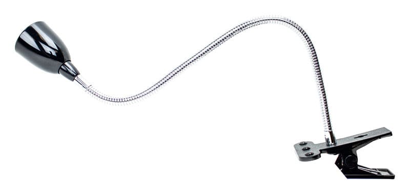 Newhouse Lighting NHCLP-LED-BLK 22 in. Semi-Gloss Black Gooseneck Clip-On Lamp