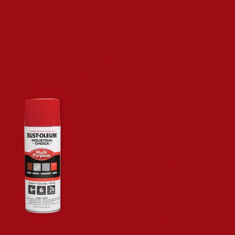 Rust-Oleum 1660830 Industrial Choice OSHA Safety Red Multi-Purpose Enamel Spray 12 oz