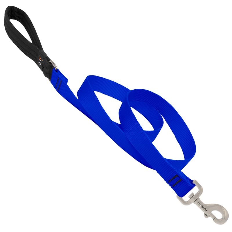 Lupinepet 17559 Basic Solids Blue Blue Nylon Dog Leash