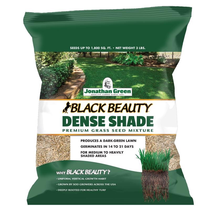Jonathan Green 10600 Black Beauty Dense Shade Mixed Full Shade Grass Seed 3 lb