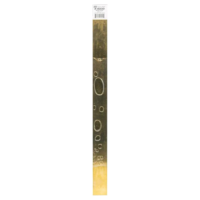 K&S 8232 0.016 in. X 1 in. W X 12 in. L Mill Brass Plain Metal Strip