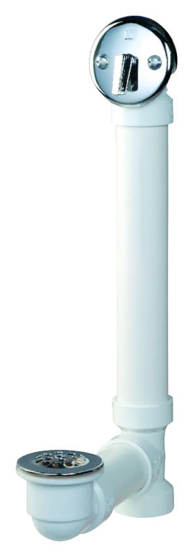 Keeney 640PVC 1-1/2 in. D Chrome Plastic Triplever Bath Drain