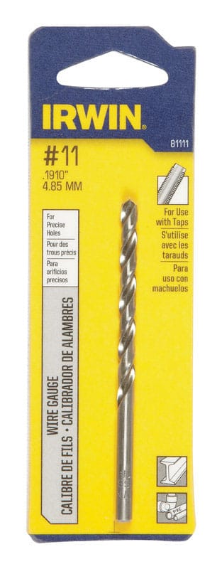 Irwin 81111 #11 X 3-1/2 in. L High Speed Steel Wire Gauge Bit Straight Shank 1 pc