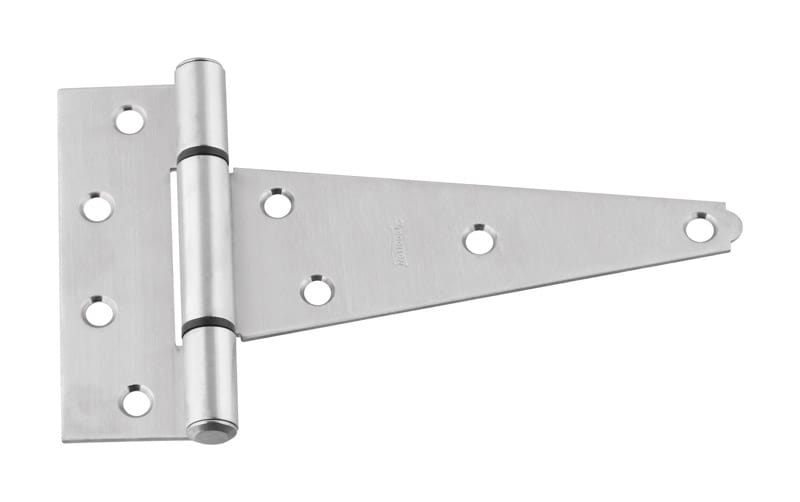 National Hardware N342-519 6 in. W X 6 in. L Silver Stainless Steel Heavy Duty T Hinge 1 pk