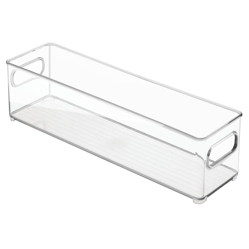 Idesign 70430 Clear Storage Bin 4 in. H X 4 in. W X 14.5 in. D Stackable