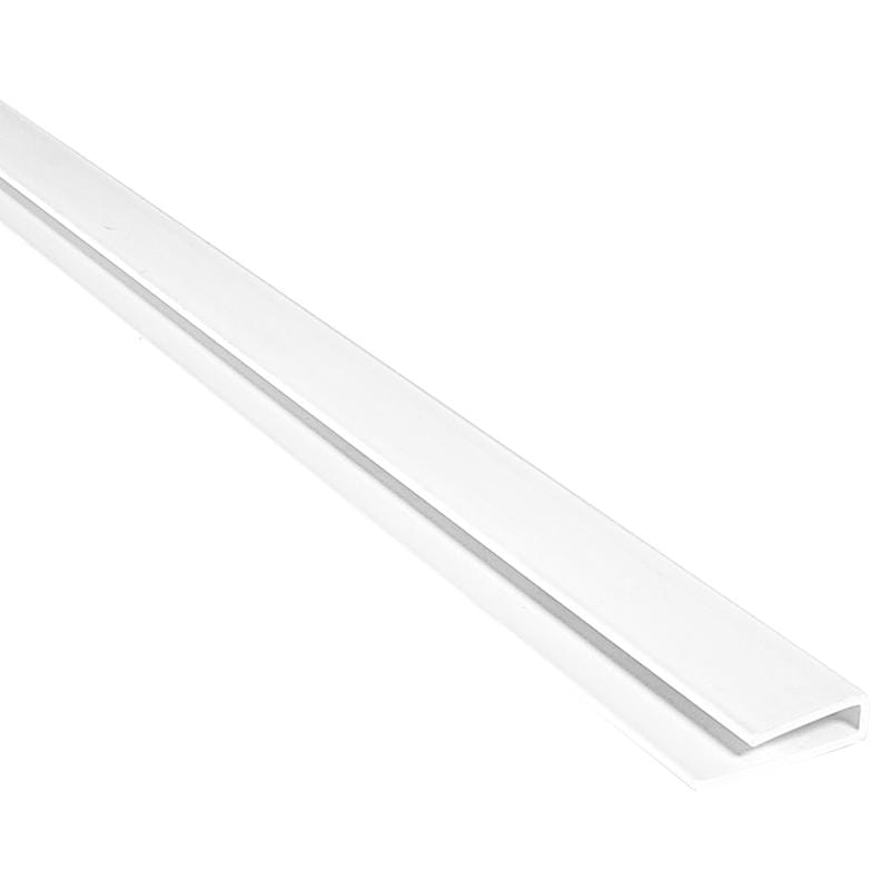 Palram 9020805 Palclad Pro 1 in. H X 0.25 in. W X 96 in. L Prefinished White PVC Cap Molding