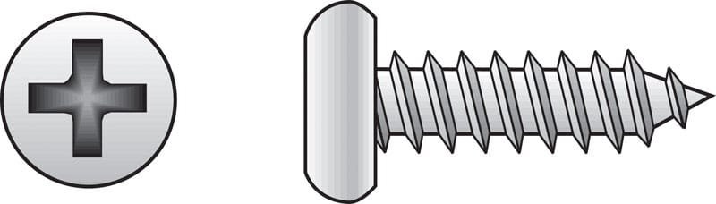 Hillman 0823304 No. 10 Ga. X 3 in. L Phillips Pan Head Sheet Metal Screws 50 pk
