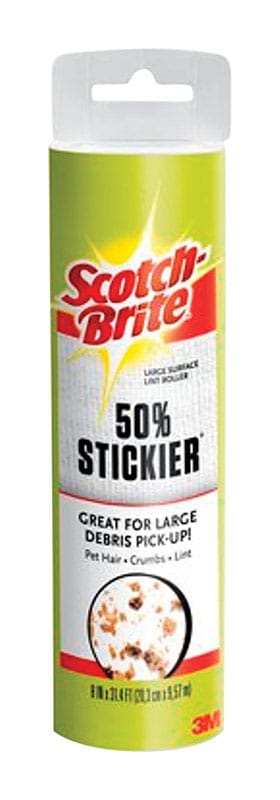 Scotch-Brite 830LSRFS-60 Plastic Lint Roller Refill 8 in. W