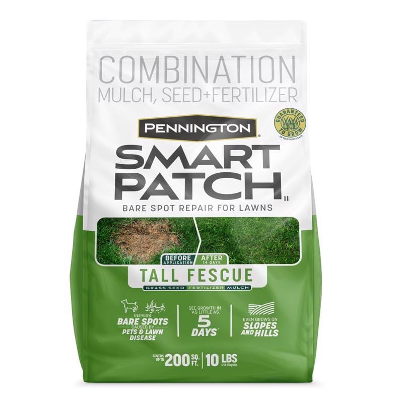 Pennington 100545665 Smart Patch Tall Fescue Grass Sun or Shade Seed/Fertilizer/Mulch Repair Kit 10 lb