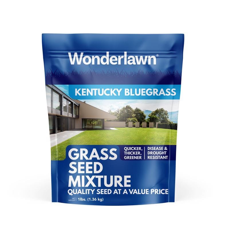 Wonderlawn WLKBG1LB Kentucky Bluegrass Full Sun Grass Seed 1 lb