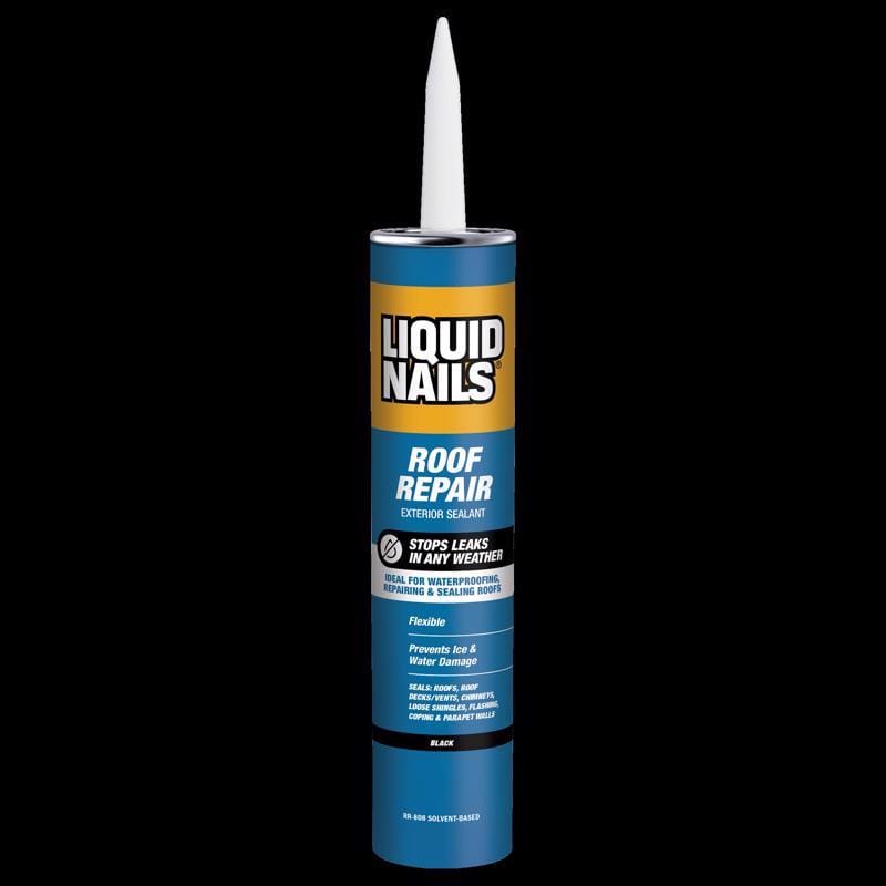 Liquid Nails RR-808 Tough Repair Black Latex Caulk Sealant 10.3 oz