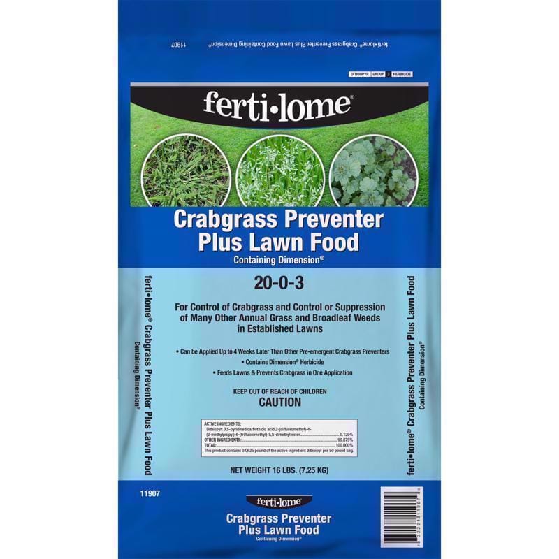 Ferti-lome 11907 Crabgrass Preventer Lawn Food For All Grasses 5000 sq ft