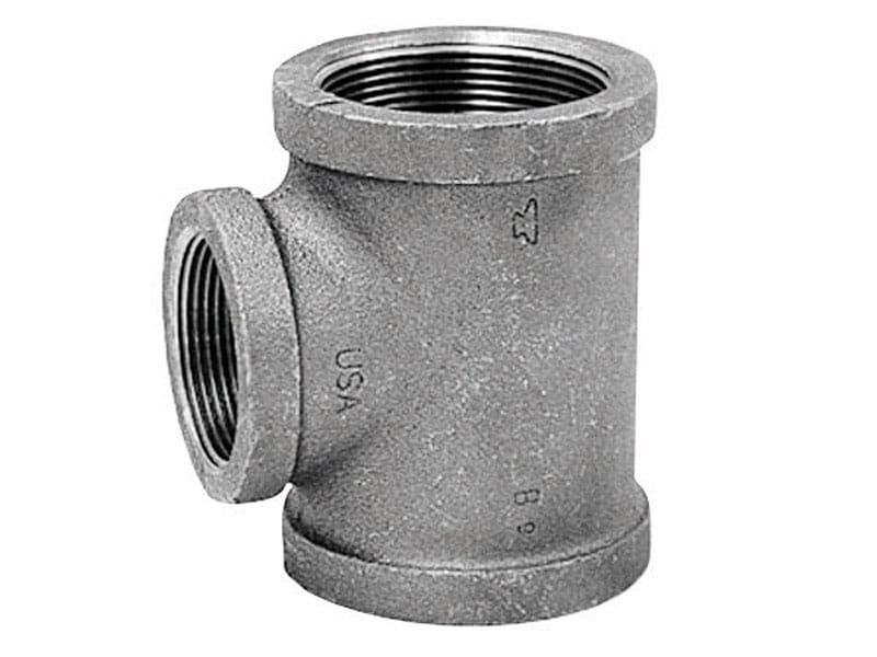 Anvil 8700121455 3/4 in. FPT X 1/2 in. D FPT 3/4 in. D FPT Black Malleable Iron Reducing Tee