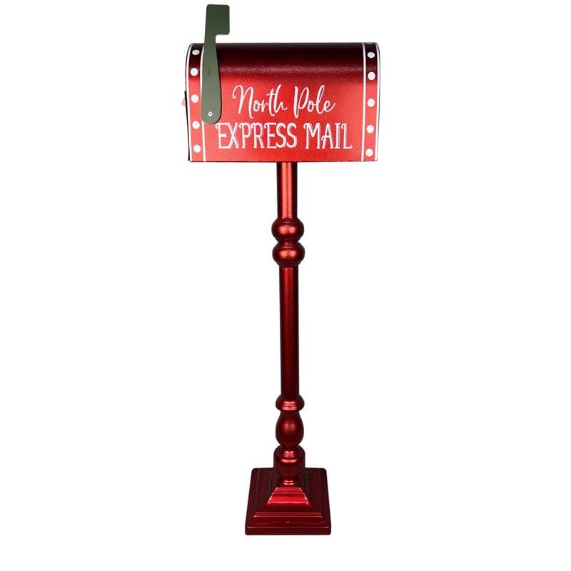 Luxe Light Decor LSWB-NPMX Red Letters to Santa Mail Box 36 in.
