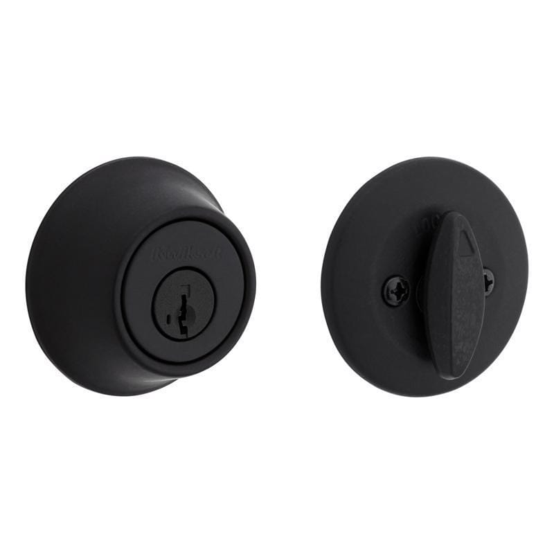 Kwikset 96600-710 Matte Black Single Cylinder Deadbolt 2-3/4 in.