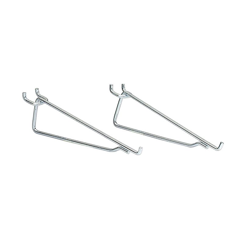 Crawford 18580 Zinc Plated Silver Steel 8 in. Peg Hook Shelf Bracket 2 pk