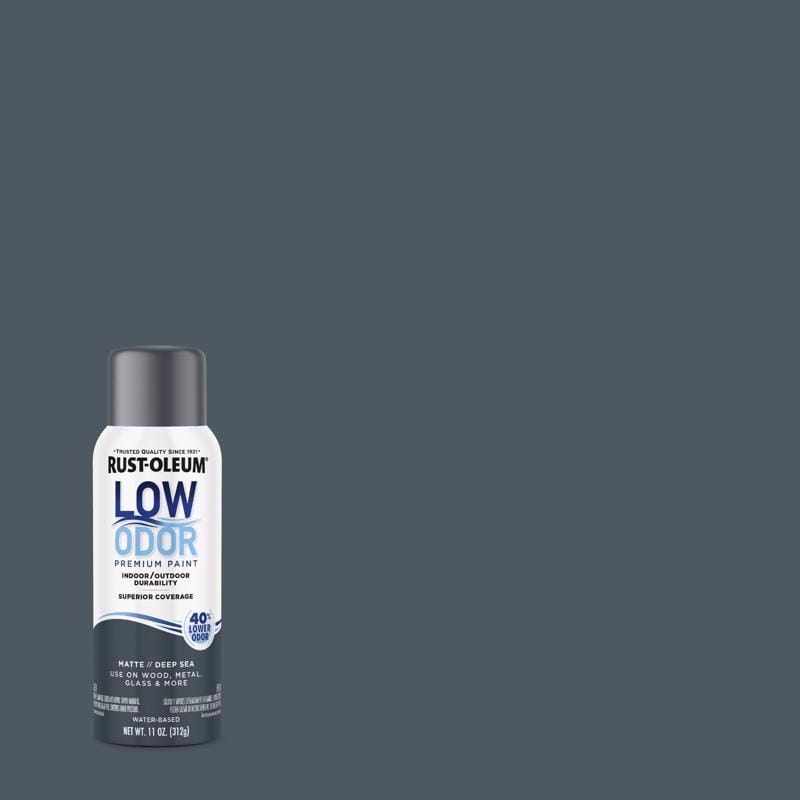 Rust-Oleum 388285 Low Odor Matte Deep Sea Spray Paint 11 oz