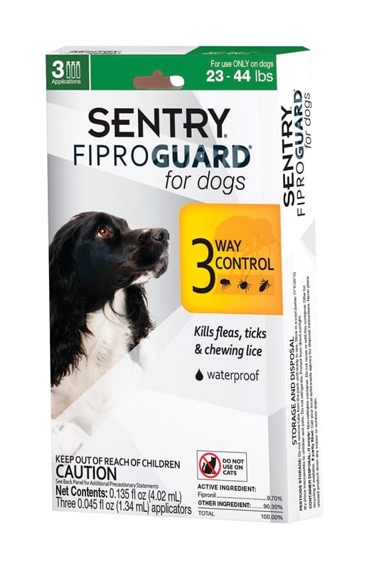 Sentry 03435 Fiproguard Liquid Dog Flea and Tick Drops 9.70%Fipronil and 90.30%Other Ingredients 0.045 oz