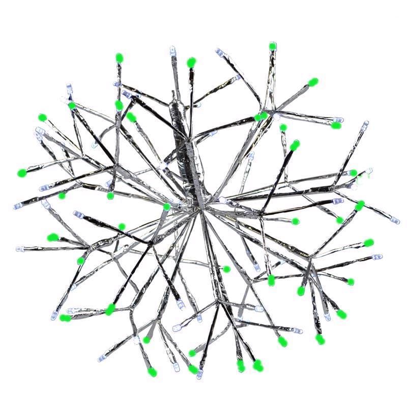 Celebrations 23-10016A LED Green/White Shimmering Sphere Spearmint 16 in. Hanging Decor