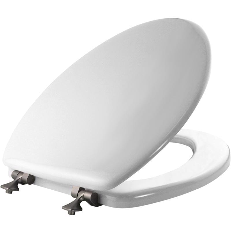 Mayfair BY Bemis 144BN-000 Edgewater Elongated White Enameled Wood Toilet Seat